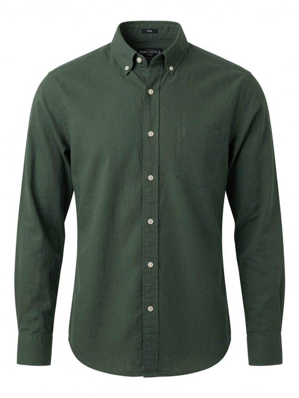 J Crew Mercantile Button Down Shirt Green Flex Stretch Mens Large Smart Casual